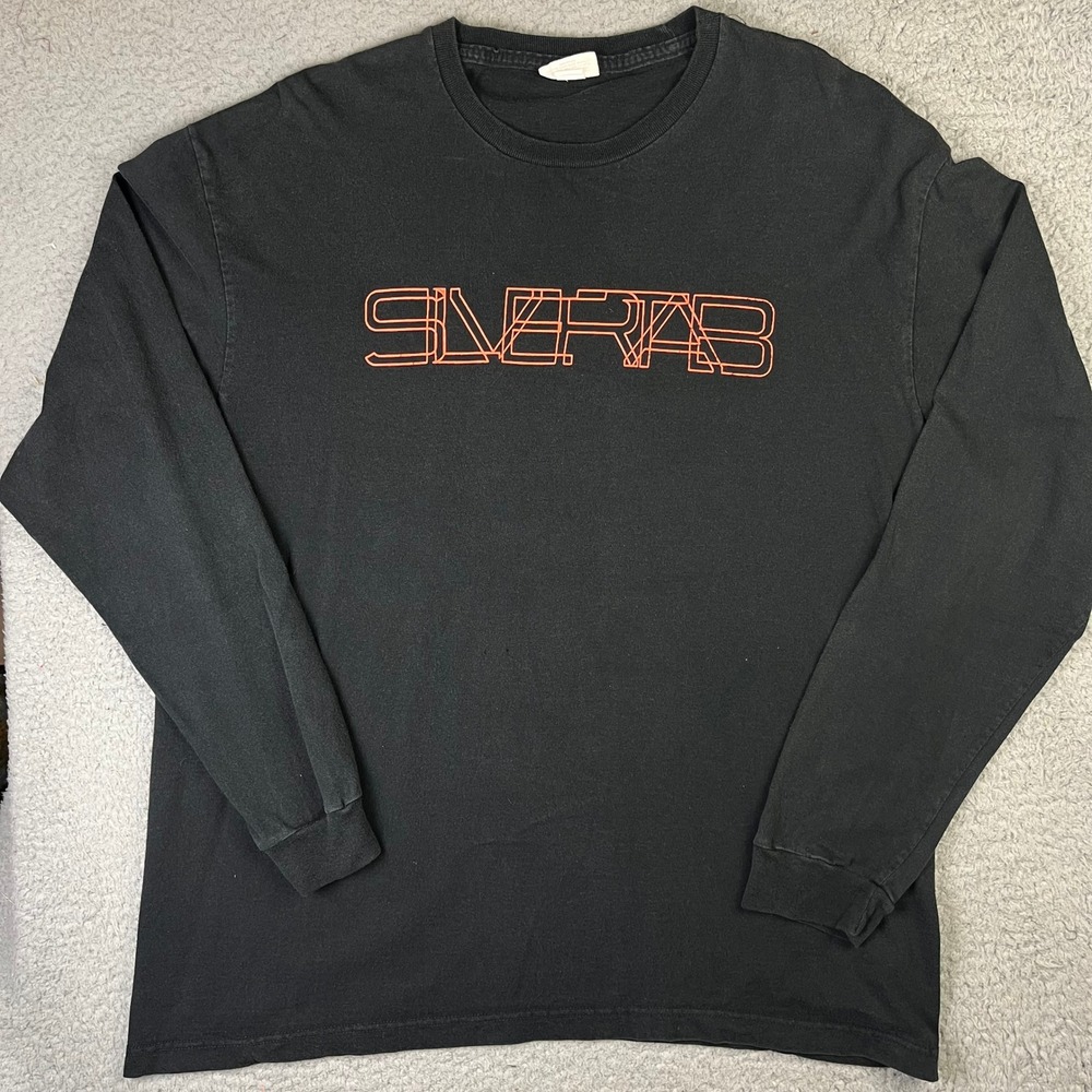 Levi's SilverTab Long Sleeve T-Shirt Men XL Black Vintage Graphic Logo Tee